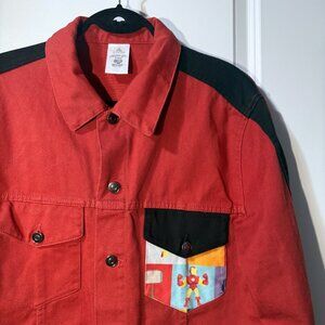 Disney Store Marvel Character Pop Art Red Denim Jacket – Size M – Unisex – New W